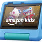 Amazon Fire 7 Kids tablet, ages 3-7. Top-selling 7" kids tablet on Amazon. Includes ad-free and exclusive content, easy parental controls, 10-hr battery, 16 GB, Blue
