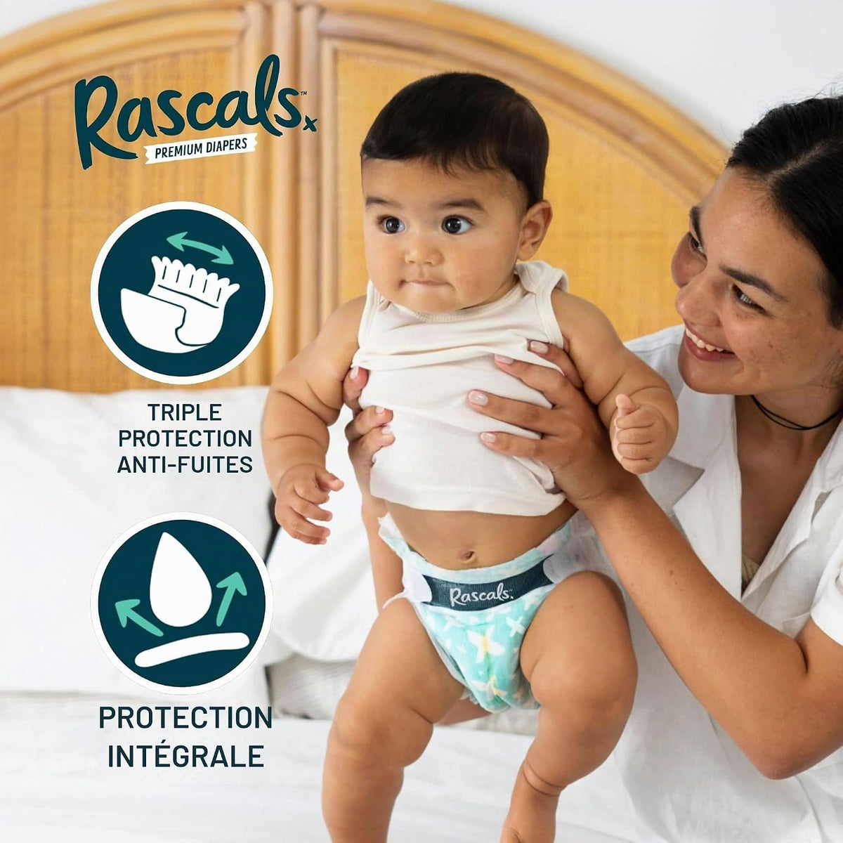 Rascals Premium Baby Tape Diapers - Size 4, 10-15 kg, 36 Count. - Adenzo Comfies