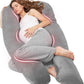 Nuliie Pregnancy Pillow for Sleeping, U Shaped Full Body Pillow | Washable Velvet Cover, Support for Back, Hips, Legs for Pregnant Women and Side... - Adenzo Comfies