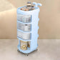 4 Tier Storage Rack on Wheels, Drawer Storage Cart with Transparent Drawers, Multi-purpose Rolling Storage Rack, Compact Structure, Ideal for Baby Supplies