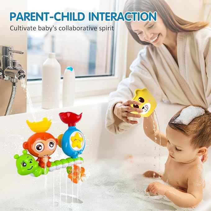REMOKING Bath Toys for Kids 3 4 5 6 Year Old,Toddler Bath Tub Toys for Baby Infant Boys Girls,Interactive Water Game,STEM Kit Birthday Gift for Boys Girls Bath Time Fun - Adenzo Comfies