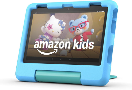 Amazon Fire HD 8 Kids tablet (newest model), ages 3-7. With bright 8" HD screen. Includes ad-free and exclusive content, parental controls and 13-hr battery, 32GB, Blue