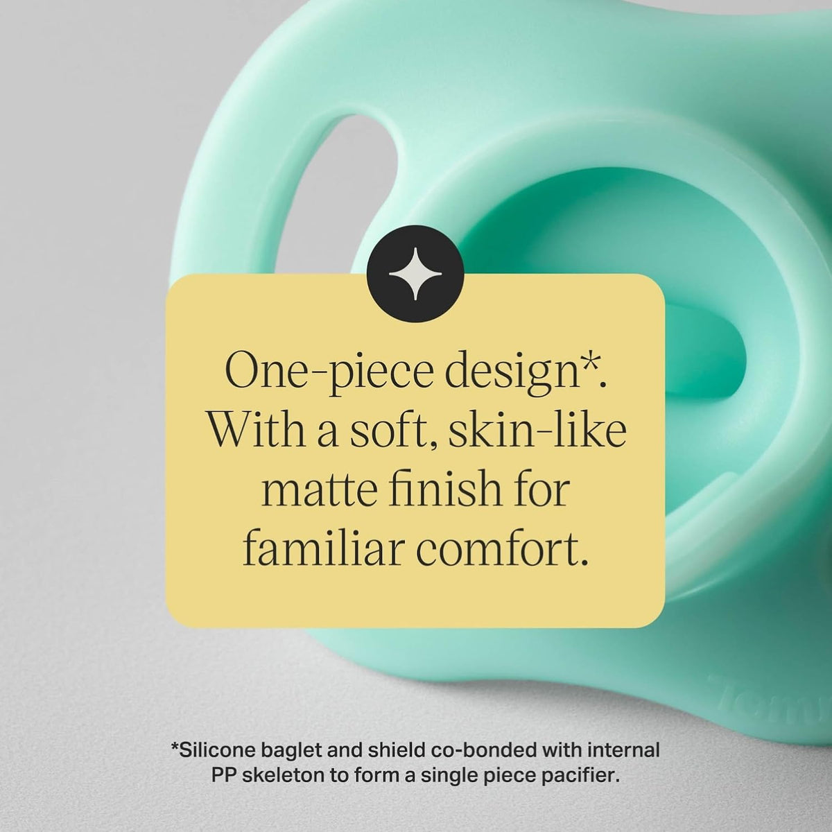 Tommee Tippee Ultra-Light StayPut Dummy 0-6m Silicone Pack of 4.