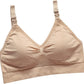 Hands-Free Pumping & Nursing Bra – Adjustable Maternity Bra with Shoulder Straps, Front Clip Access & Back Hook Closure (Breathable Nylon Spandex). - Adenzo Comfies