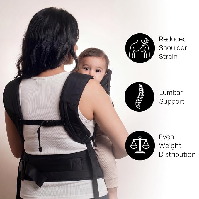 Haus & Kinder Baby Carrier for New Born | 8 in 1 Hip Seat Front and Back Carry Position Adjustable Straps Kangaroo Bags, Baby Carrier . - Adenzo Comfies
