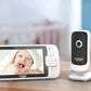 Hubble Nursery View Premium 5 Inch Video Baby Monitor with Room Temperature Sensor, Two Way Talk, Digital Zoom, Soothing Nature Sounds - White