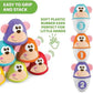 Chicco Monkey Strike Kids Bowling Pin Set - Skittles Game for Kids with 6 Separable Pins, Stackable in 12 Pieces, Light Ball Included - Bowling Skittles Toys, Gifts for Children 18 Months to 8 Years