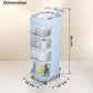 4 Tier Storage Rack on Wheels, Drawer Storage Cart with Transparent Drawers, Multi-purpose Rolling Storage Rack, Compact Structure, Ideal for Baby Supplies