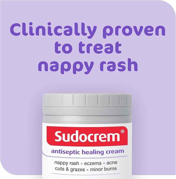Sudocrem Antiseptic Healing Cream for Nappy Rash, Eczema, Burns and More - 60g - Adenzo Comfies