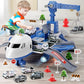 LICHENGTAI Transport Cargo Airplane Car Toy, Carrier Truck Set for Ages 3 and Up, Kids DIY Preschool Gift, Includes 4 Cars, 1 Airplane - Adenzo Comfies