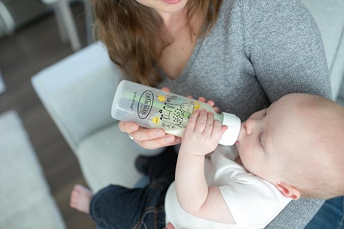 Dr Brown's Natural Flow Anti - Colic Options+ Narrow Baby Bottle, Sampler Kit, 1x 4oz/120ml Bottle & 1x 8oz/250ml Bottles with Level 1 Slow Flow Teat, Kit Also Includes 2X Level 2 Medium Flow Teats - Adenzo Comfies