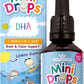 Natures Aid DHA Omega-3 Mini Drops for Babies & Kids 50ml – Supports Brain & Vision Health – Sugar Free, Vegan, Gluten-Free, Non-GMO – Growth Support for Children Age 0-5 Years Old Dropper Included