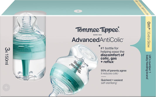 Tommee Tippee Advanced Anti-Colic Baby Bottle Breast-Like Teat 0m+ 150ml. - Adenzo Comfies