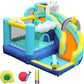 Doctor Dolphin Inflatable Bounce House, Unicorn Bounce House with Slide, Inflatable Bouncy House with Ball Pits, Jump Bouncer for Kids Age 4-8.