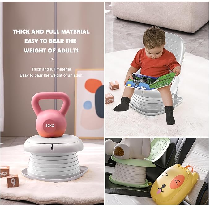 Travel Potty for Toddler Portable Foldable Potty Training Toilet for Boys Girls Baby Kids Children Indoor Outdoor - Adenzo Comfies