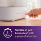 Philips Avent Advanced Bottle Steriliser, Kills 99.9% of Germs, 10 min Sterilising Cycle - SCF291/01 - Adenzo Comfies