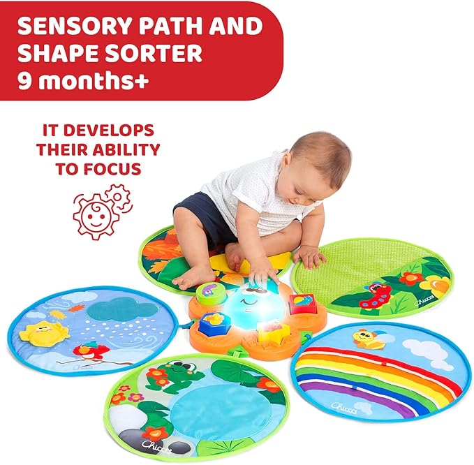 Chicco 4-Season Path – Sensory Play Mat with Lights & Sounds, 9m+ - Adenzo Comfies