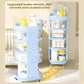 4 Tier Storage Rack on Wheels, Drawer Storage Cart with Transparent Drawers, Multi-purpose Rolling Storage Rack, Compact Structure, Ideal for Baby Supplies