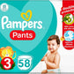Pampers Pants with Lotion with Olive Oil, Size 3, 58 Baby Diapers. - Adenzo Comfies