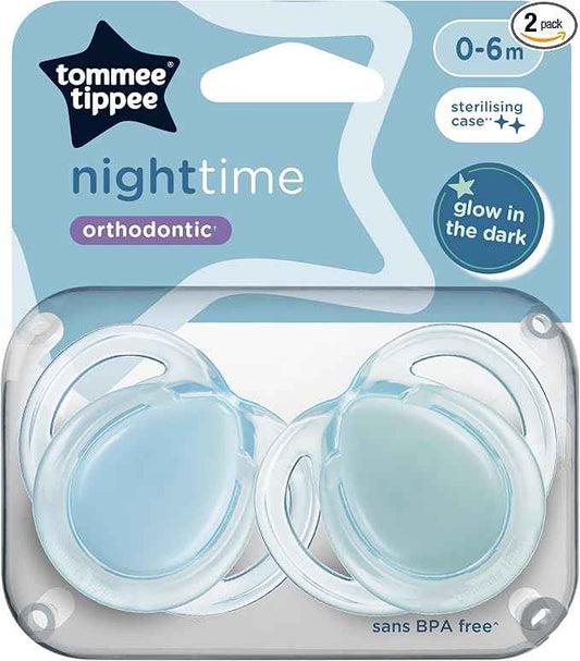 Tommee Tippee Night Time Soother 0-6M X2. - Adenzo Comfies