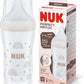NUK Perfect Match Baby Bottle | 0+ Months | Adapts to Baby's Palate | Temperature Control | Anti Colic Vent | BPA - Free | Small Silicone Teat | Rainbow - Adenzo Comfies