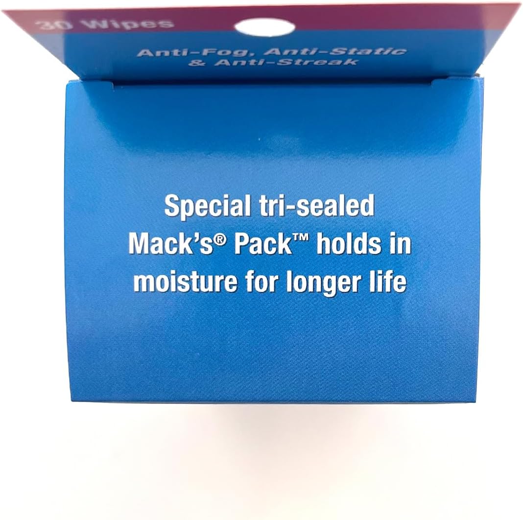 Mack's Lens Cleaning Wipes - 30 Count