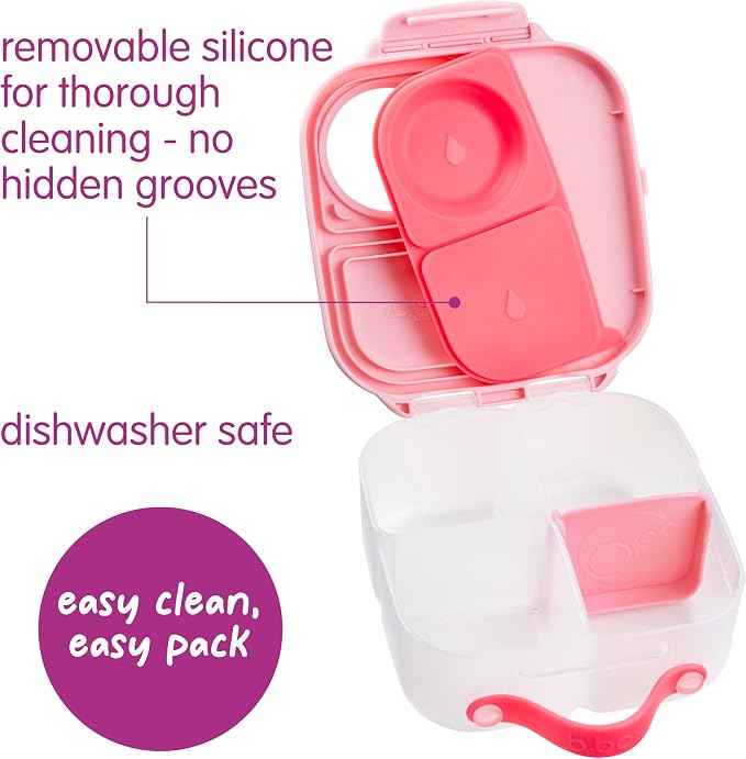 B.box Mini Lunch Box for Kids: Lightweight Bento Box for Snacks/Meals with 2 Leakproof Compartments, School Supplies Ages 3+.