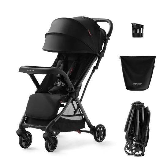 Momcozy ClickGo Lightweight Baby Stroller – Compact Travel Stroller with One‑Hand Fold, Carry‑On Approved, UPF50+ Canopy - Adenzo Comfies