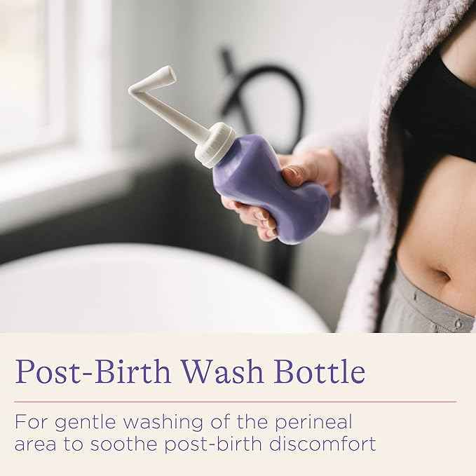 Lansinoh Peri Bottle Postpartum + Travel Bag - 360 ml | Portable Bidet with Angled Spout for Soothing Post-birth Discomfort.