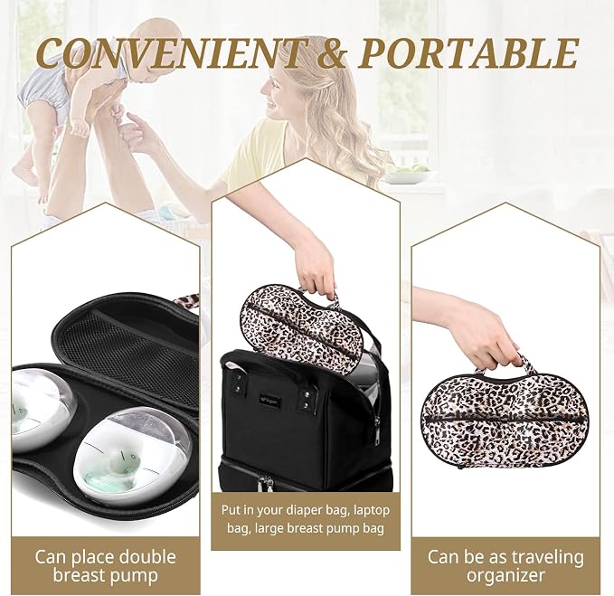 Small Breast Pump Bag Compatible with Wearable Wireless Breast Pump, Mini Carrying Case for Electric Breast Pump Accessories, for Breastfeeding Working Mom, Holds Pumping Accessories. - Adenzo Comfies