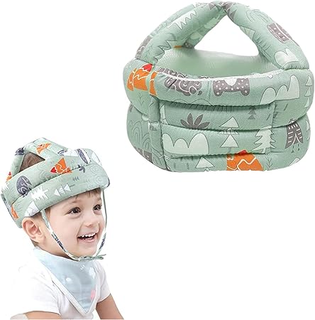 Baby Safety Helmet for Infants 6–15 Months – Soft Cotton Head Protector, Adjustable Anti - Collision Cap for Crawling, Sitting & Walking - Adenzo Comfies