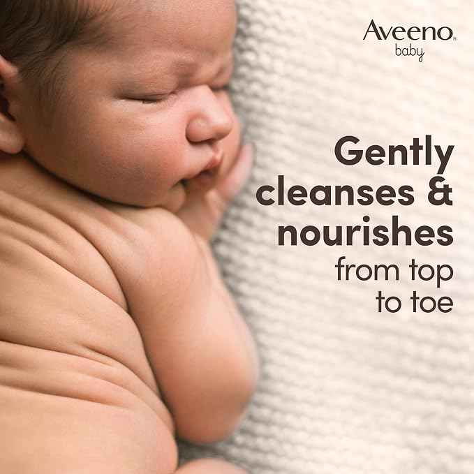 Aveeno Baby Daily Care Hair and Body Wash 400ml, Tear-Free Baby Wash with Gentle Fragrance with Collodial Oatmeal, Gently Cleanses and Leaves Skin Feeling Moisturised, For Sensitive Skin - Adenzo Comfies