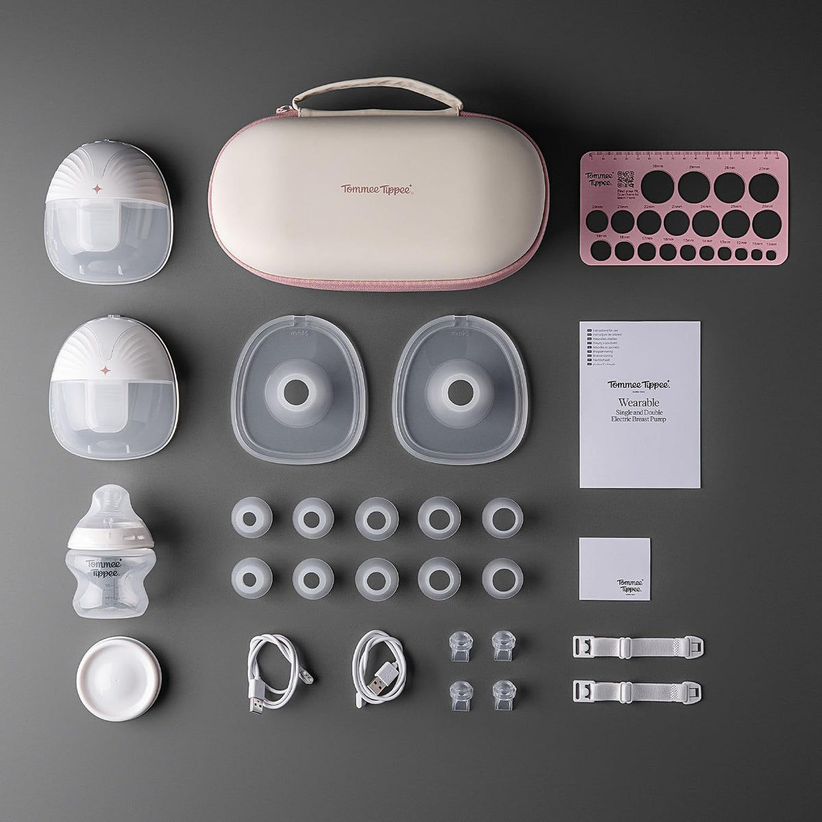 Tommee Tippee Double Wearable Electric Breast Pump Hands-Free.