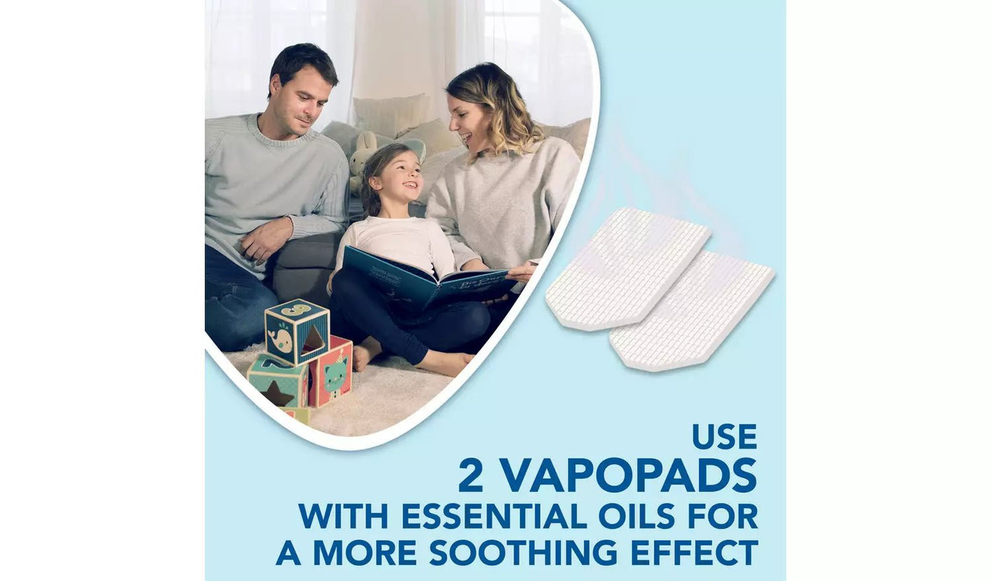 Vicks Warm Mist Humidifier 3.8L – Bacteria-Free Mist Humidifier for Bedrooms & Nurseries, 2 Mist Levels, Auto Shut-Off, Suitable for Rooms up to 37m² - Adenzo Comfies