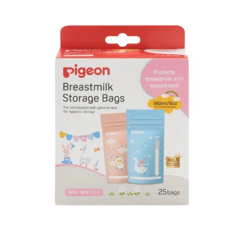 Pigeon Breast Milk Storage Bags Animals 180ml 25 bags - Adenzo Comfies