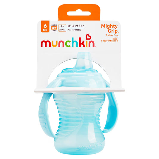 Munchkin Mighty Grip Trainer Cups | Trainer Toddler & Baby Bottle | BPA Free | Non Spill |Leakproof | Baby Weaning Cup from 6+ Months | Toddler Bottle 8oz/236ml|