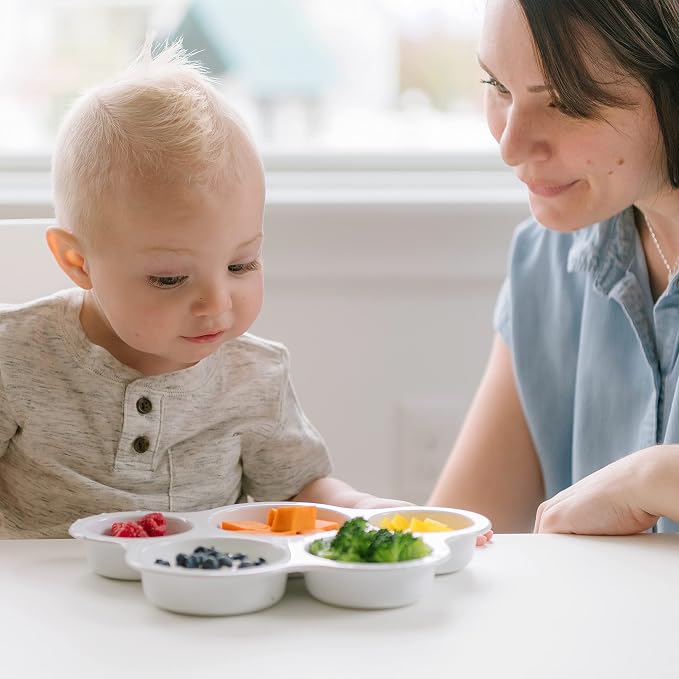 The First Years TFY Senseables Tasty Plate, Fun Mealtime Plate with Compartments, Engaging Design, 0 Month+ - Adenzo Comfies