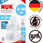 NUK First Choice+ Teats – 6–18 Months, Flow Control, Anti‑Colic, BPA‑Free, 2 Count - Adenzo Comfies