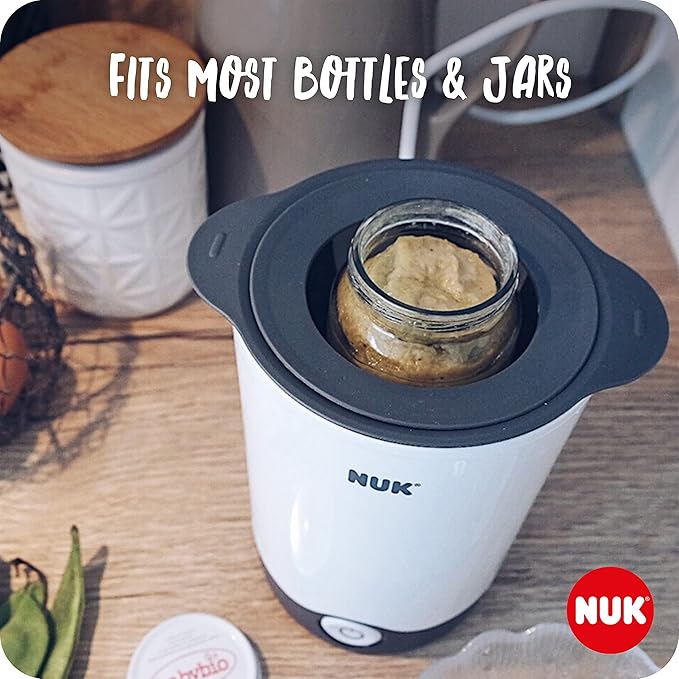 NUK Thermo Express Baby Bottle Warmer | Gently Warms Liquids & Soft Foods in 90 Seconds | Auto Switch Off | Lift - Out Basket for Easy Removal | UK 3 Pin Plug - Adenzo Comfies