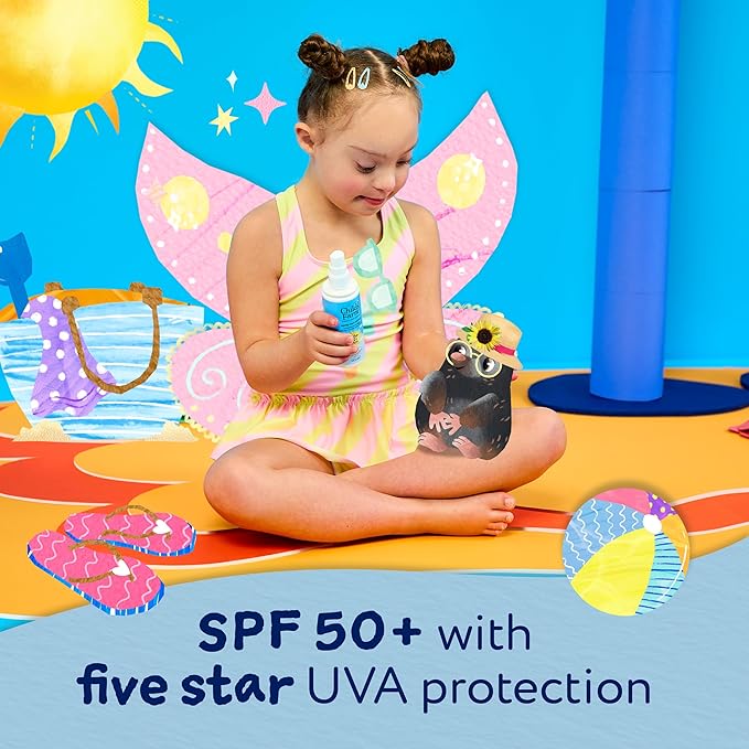 Childs Farm, Kids and Baby Sun Cream Spray SPF 50+ 125 ml, Water Resistant UVA and UVB, Very High Protection, Suitable for Dry, Sensitive and Eczema-Prone Skin, Pack of 1 - Adenzo Comfies
