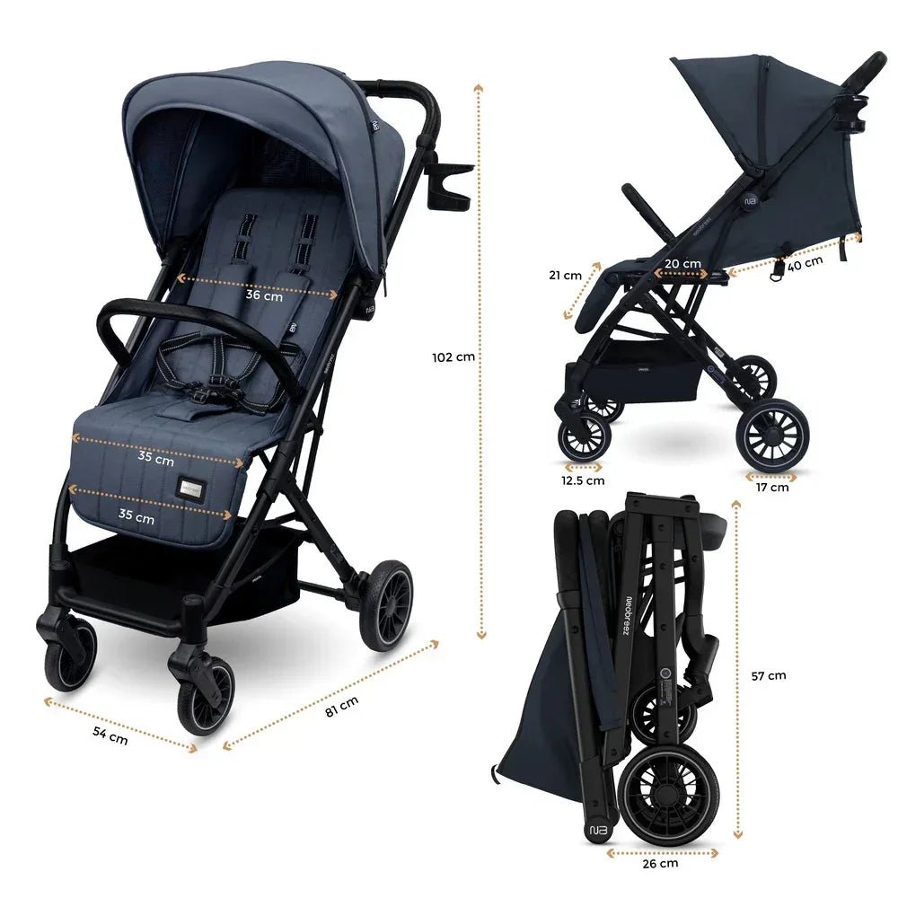 Neobreez PENTA Compact Lightweight Travel Toddler Kids Baby Stroller W/Cup Holder,Waterproof UPF 50+ Canopy 0 - 3yrs,15kg - Adenzo Comfies