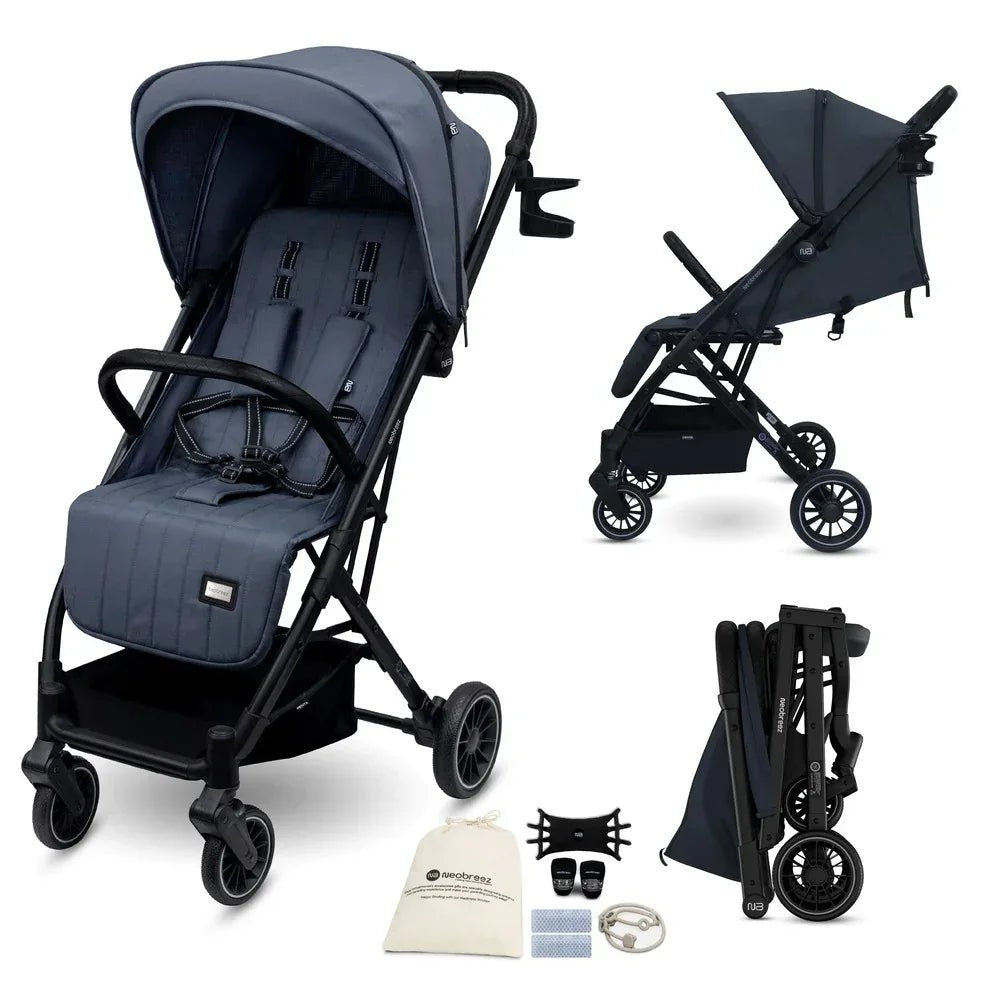 Neobreez PENTA Compact Lightweight Travel Toddler Kids Baby Stroller W/Cup Holder,Waterproof UPF 50+ Canopy 0 - 3yrs,15kg - Adenzo Comfies
