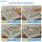 Side Bed Safety Guard for Kids | Foldable & Height Adjustable | Breathable Mesh -mint 1.5m.