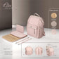 The Moon Brand Elisa Diaper Backpack, Waterproof, Multiple Pockets, Changing Mattress, Stroller Straps, Secure Key Chain. Thermal Pockets. Padded Shoulder Straps. Extra Spacious.Travel - Pink - Adenzo Comfies