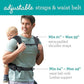 Infantino Flip 4 - in - 1 Light & Airy Convertible Baby Carrier, Adjustable, Ergonomic Babywearing, Registry Essential, Baby Carrier for Newborn to Toddler - Adenzo Comfies