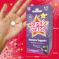 Natures Aid Super Stars Immune Support Chewables for Kids Aged 4-12 – Vitamin C, Zinc, Elderberry & Folic Acid – Supports Immunity, Growth & Energy – Natural Fruit Flavour, Vegan – 60 Tablets