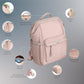 The Moon Brand Elisa Diaper Backpack, Waterproof, Multiple Pockets, Changing Mattress, Stroller Straps, Secure Key Chain. Thermal Pockets. Padded Shoulder Straps. Extra Spacious.Travel - Pink - Adenzo Comfies