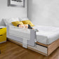 LZQ Folding Bed Barrier for Children Bed Fall Protection for Cot Bed Fall Protection Light Mint Green 1.5m.