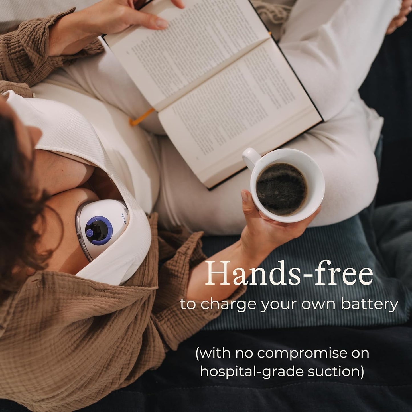 Lansinoh Wearable Electric Breast Pump Bundle - 4 Pumping Modes, 9 Suction Levels - Hands Free Portable & Quiet Pumping - LED Display - Adenzo Comfies