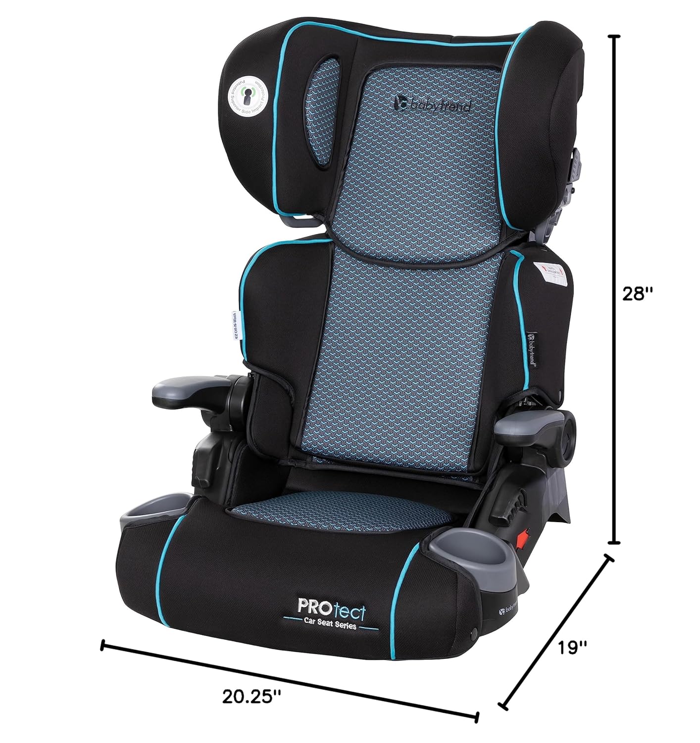 Baby Trend Protect 2 - in - 1 Folding Booster Car Seat, Aqua Tech, Riley, And Grey Tech - Adenzo Comfies